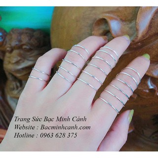 [ Giá hủy diệt ] - Nhẫn bạc ta tròn trơn mảnh - Bạc Minh Cảnh