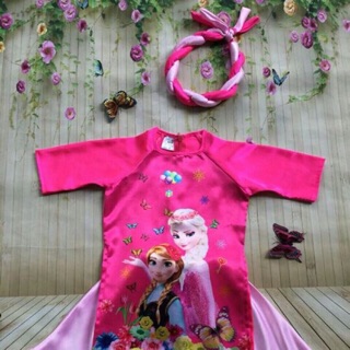 Set áo dài bé gái