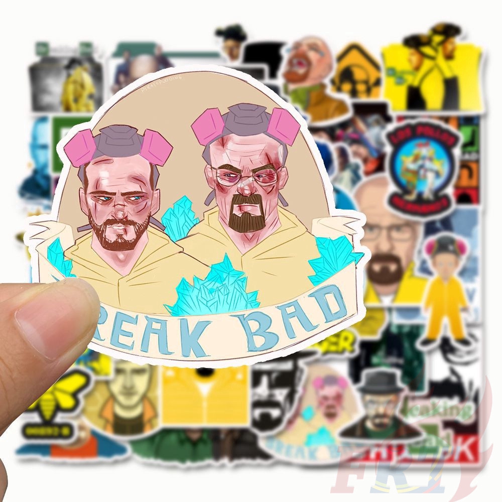 Set 50 miếng dán trang trí chống thấm nước họa tiết Breaking Bad Series 01