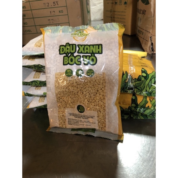 Đậu xanh tách vỏ cao cấp/ đỗ xanh bóc vỏ nguyên chất Thu Dung gói 500g