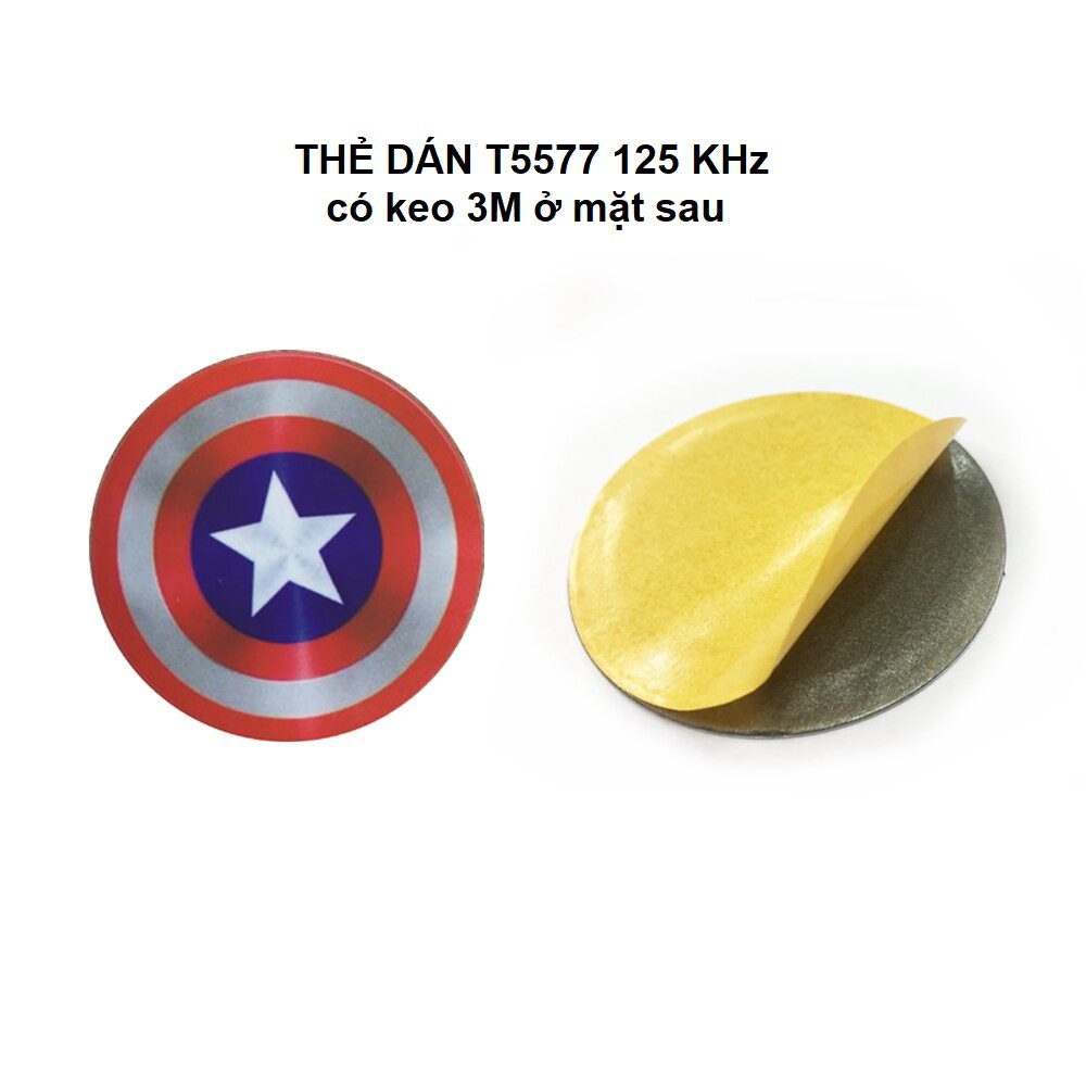 Thẻ từ dán RFID hình 125KHz Sao chép được thẻ từ ra vào, thẻ thang máy có tần số 125KHz