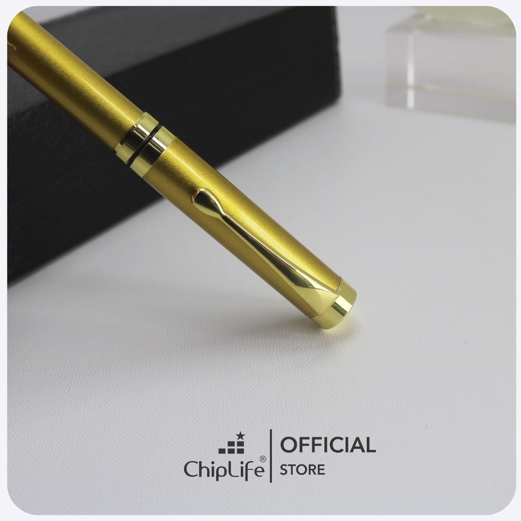 Bút ký cao cấp CHIPLIFE P027VV vàng - Ngòi 0.5mm mực xanh