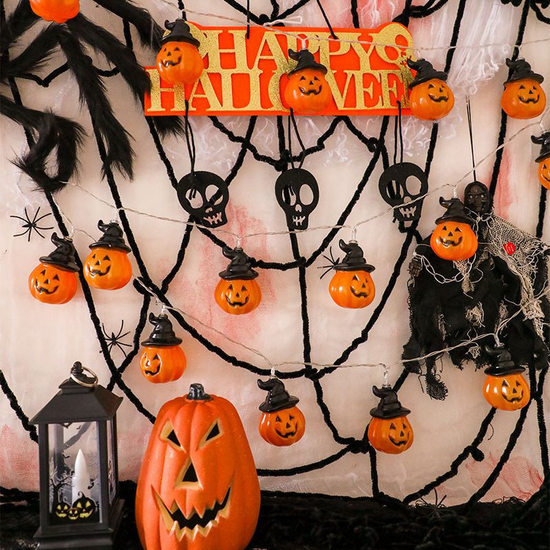 Dây đèn led Bí Ngô nón phù thủy trang trí lễ hội Halloween