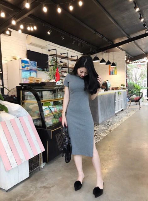 Váy body siêu đep dài qua gối