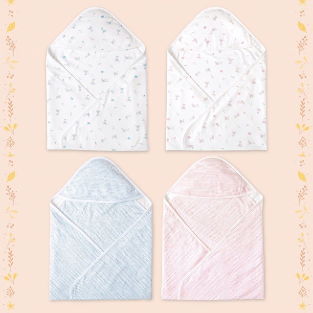 Khăn ủ hè 1 lớp Miomio cotton cao cấp cho bé 72*72cm