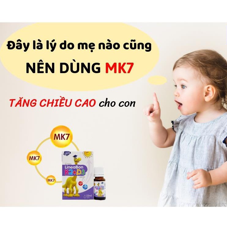 [ Chính hãng kèm quà tặng ] LineaBon K2+D3 - Bổ sung vitamin K2, D3. Tăng cường hấp thu canxi tối đa