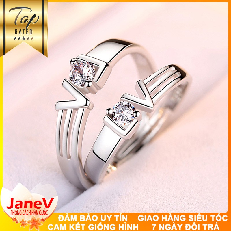Nhẫn Cặp Nam, Nữ Phong Cách Hàn Quốc NC144
