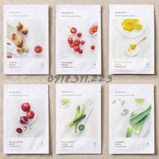 Mặt Nạ Giấy Innisfree It’s Real Squeeze(Mẫu mới)