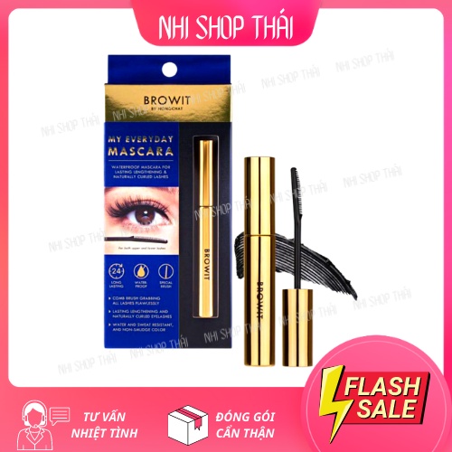 Mascara NongChat Browit Thái Lan làm dày, dài cong mi, chuyên dụng cho makeup