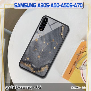 Ốp lưng kính Samsung A50/ A50s- 3D cung hoàng đạo
