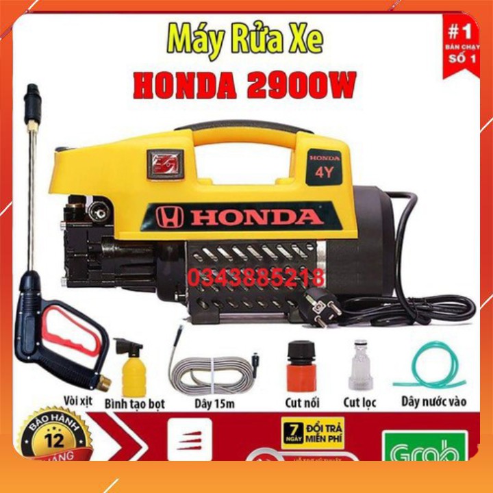 Máy rửa xe HONDA Nhật Bản-máy rửa xe máy bảo hành 12 tháng
