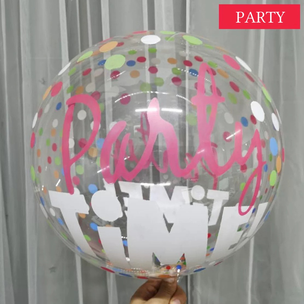 Bong Bóng Trong Suốt 20in Trang Trí Sinh Nhật, Thôi Nôi, Đầy tháng, Tiệc Tùng, Đám Cưới...
