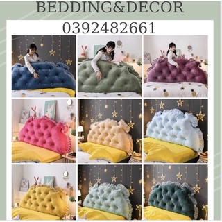 Gối tựa đầu giường đính khuy mẫu hoàng gia cao cấp dài 1m8 và 1m5