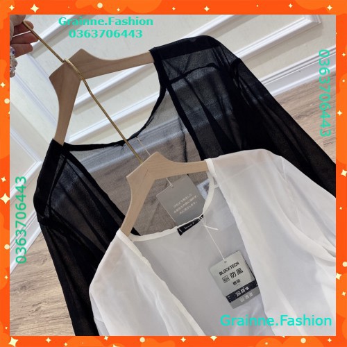 ÁO KHOÁC VOAN TAY BUỘC NƠ ĐEN TRẮNG - ÁO CADIGAN VOAN LỤA MỎNG KHOÁC NGOÀI RÚT DÂY ULZZANG 💎  👗👑- GNFShop | BigBuy360 - bigbuy360.vn