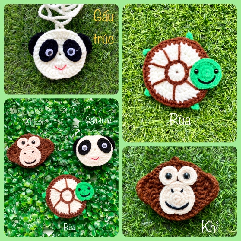 Túi đựng tỏi cho bé hình con khỉ - túi đựng tỏi cho trẻ sơ sinh