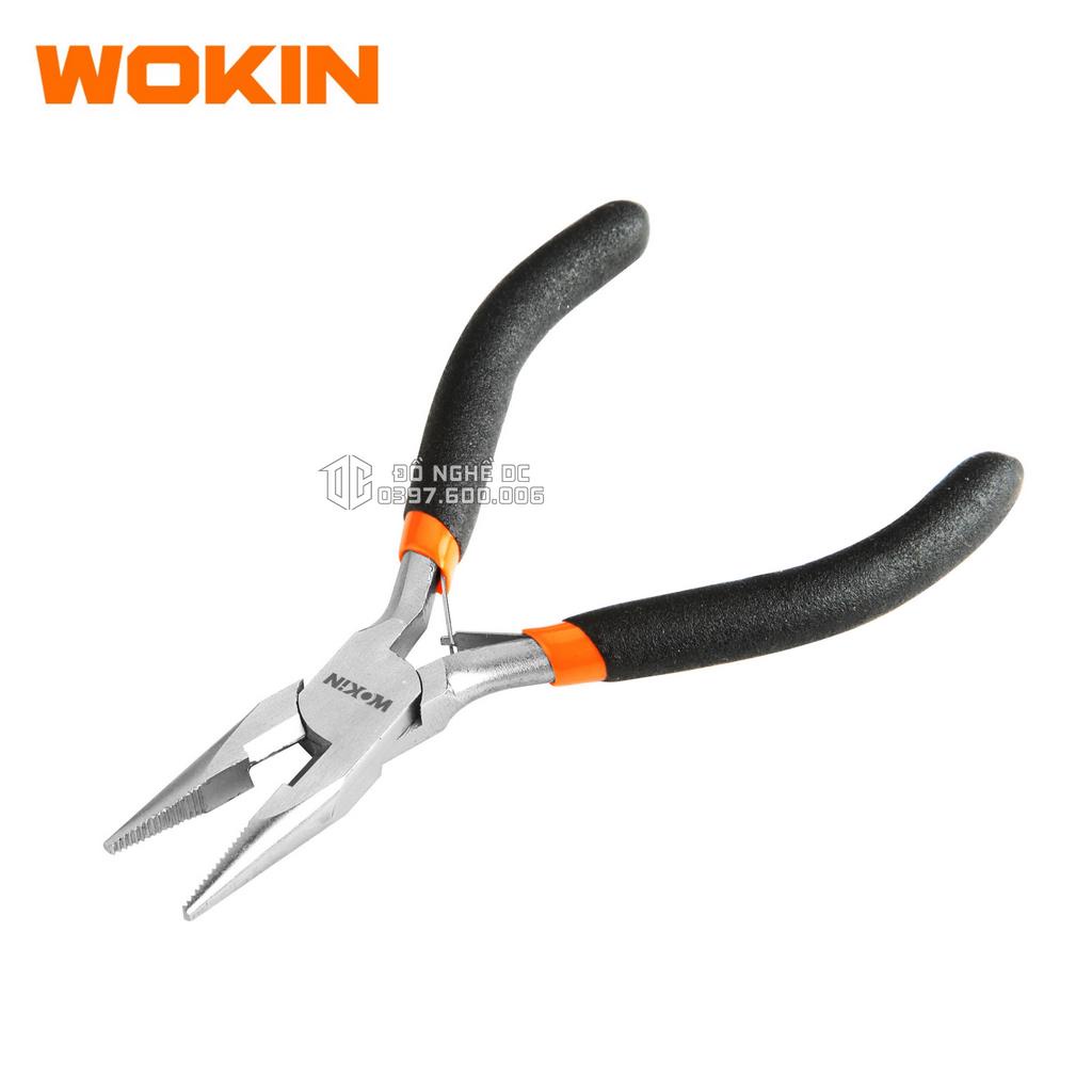Bộ 3 Cây Kìm Mini Điện, Cắt, Nhọn 4,5inch 115mm Wokin 102245, 102145, 102045 Chất liệu thép rèn chuyên dụng