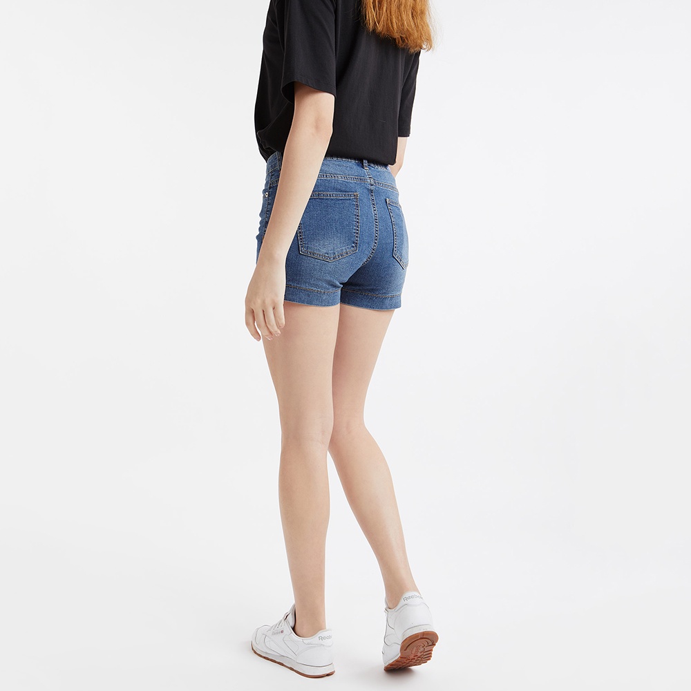 NINOMAXX Quần Jean Short nữ dáng ôm co giãn tốt 1910047