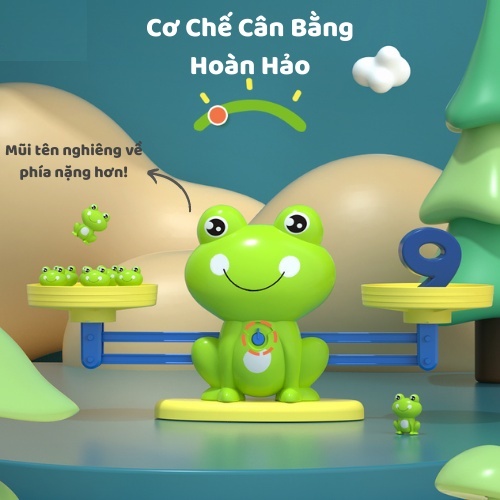 Đồ Chơi Montessori, Đồ Chơi Giáo Dục Thông Minh Cho Trẻ, Ếch Cân Bằng Trọng Lượng Hỗ Trợ Học Toán Và Phép Tính