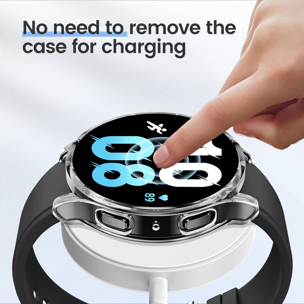 Ốp bảo vệ/ Miếng dán viền đen JANSIN thích hợp cho Samsung Galaxy Watch 5 40mm 44mm