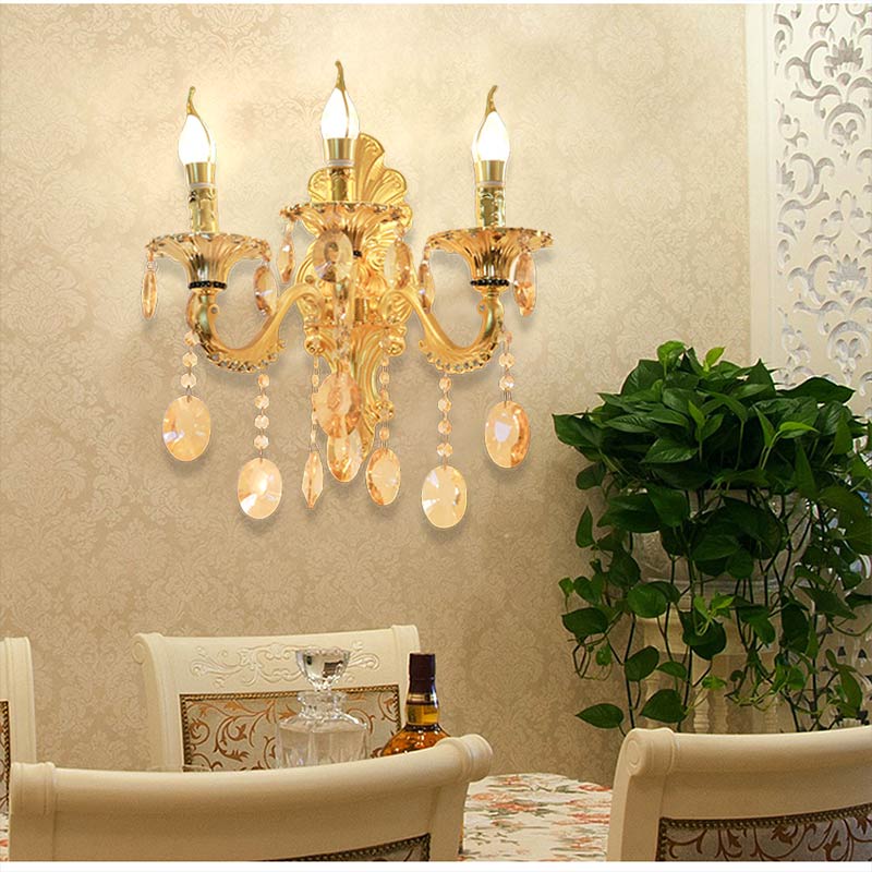 Đèn Tường Nến Vàng Kim Đèn Tường Trang Trí ĐÈN TRANG TRÍ SIÊU RẺ Thiết Kế Hợp Kim Cao Cấp Mạ Vàng 020