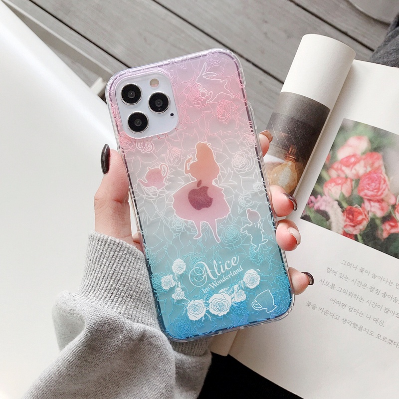 Ốp Điện Thoại Đệm Khí Chống Rơi In Hình Nàng Tiên Cá / alice Cho iPhone 7 8 Plus X XS XR 12 11 13 14 Pro Max
