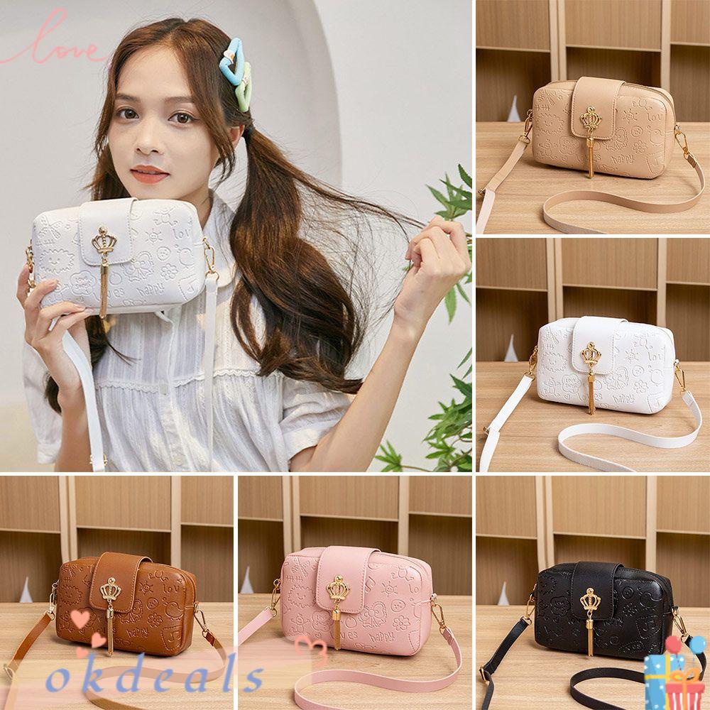 Túi Đeo Vai Hình Vuông Chất Liệu Da PU Mềm Mại Cho Nữ