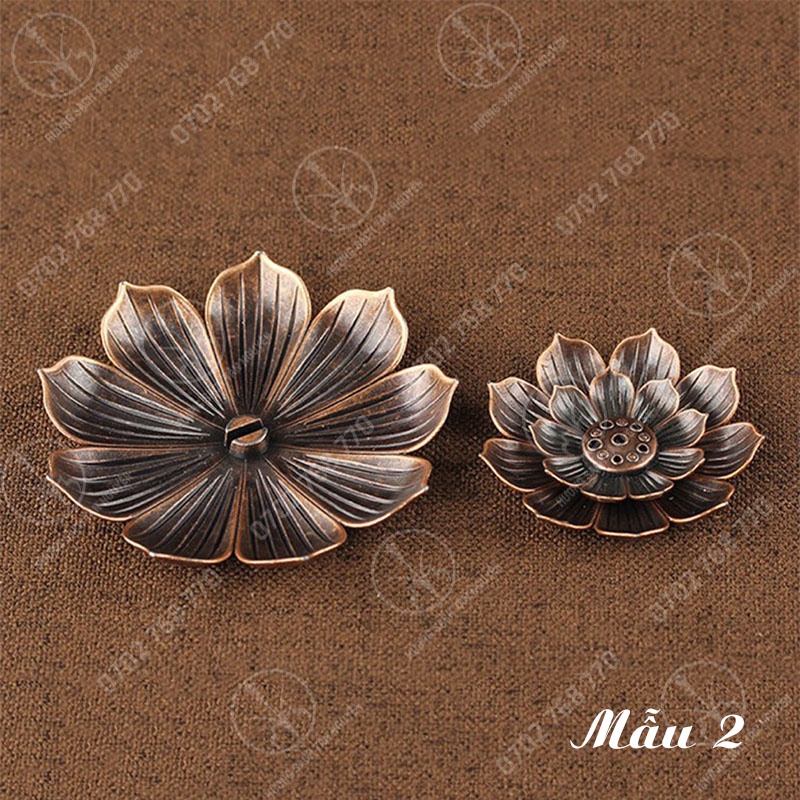 Đế cắm nhang Tân Nguyên, đế cắm nhang trầm, đế cắm hương vòng bằng hợp kim loại 2 tầng và loại 3 tầng