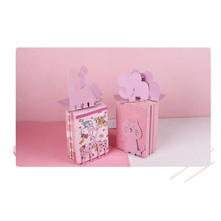 Đồ chặn sách trên kệ PINK048 [FREESHIP] Pink Xinh Decor cặp chặn sách để bàn chống trượt hình thú tiện dụng