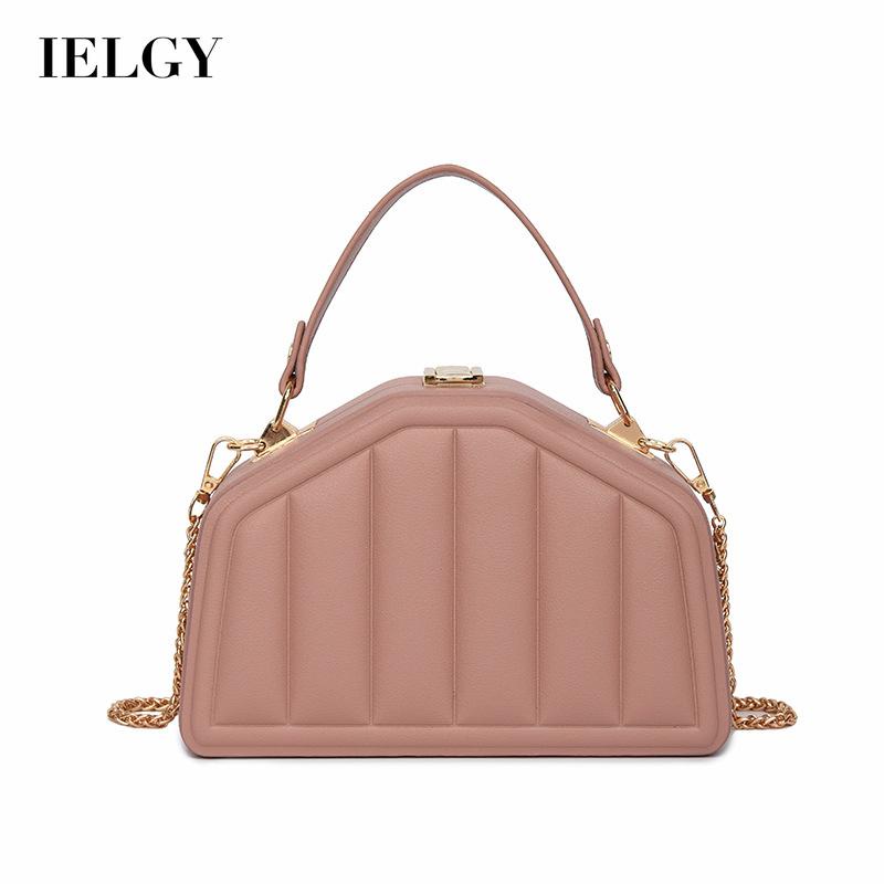 Túi đeo vai IELGY màu trơn họa tiết kẻ sọc dễ phối đồ thời trang cho nữ