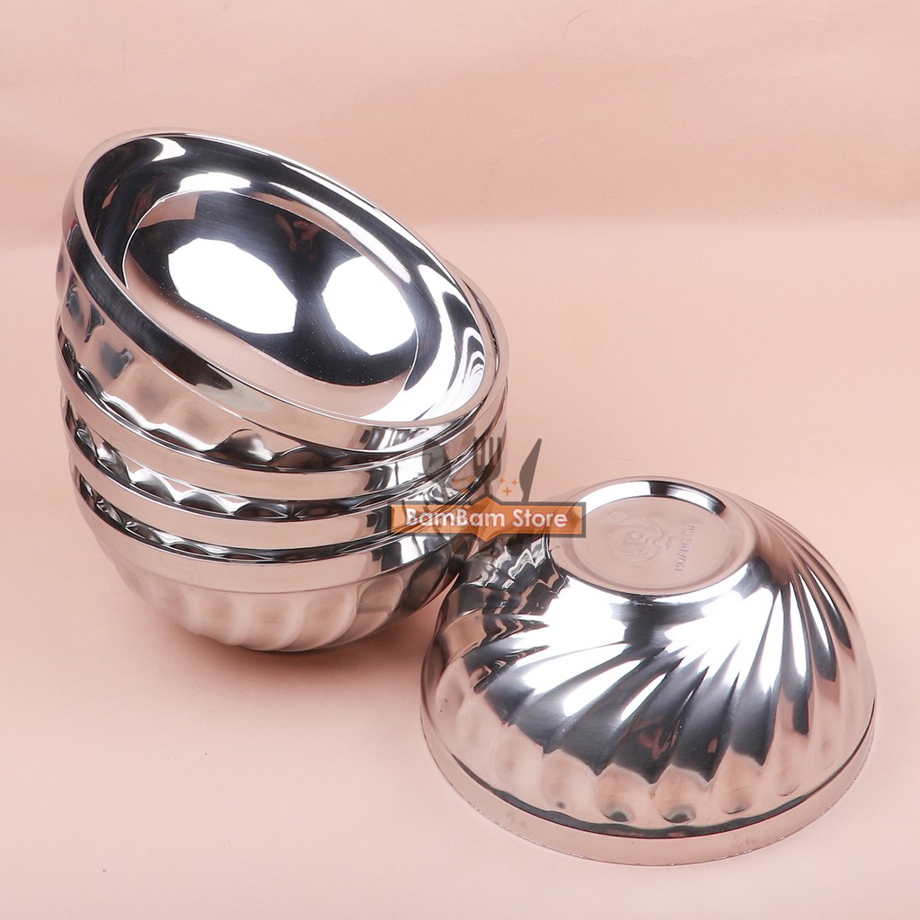 Tô inox 2 lớp Bam House cách nhiệt 16cm cao cấp T01 - Gia dụng bếp