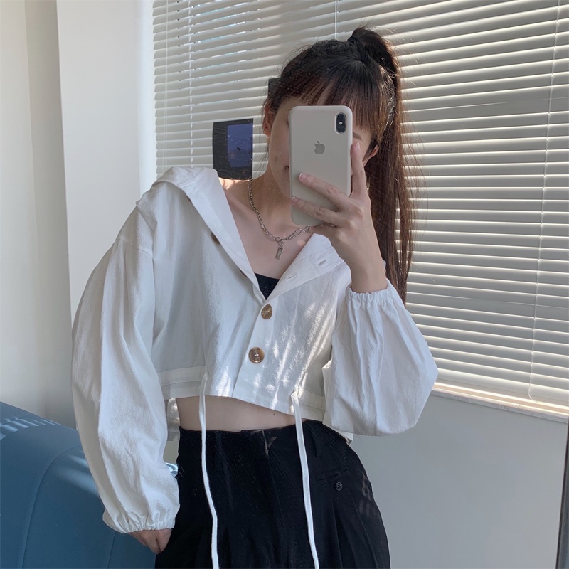 【ZHELIHANGFEI】Áo Khoác Cardigan Có Mũ Chống Nắng Cao Cấp Thời Trang