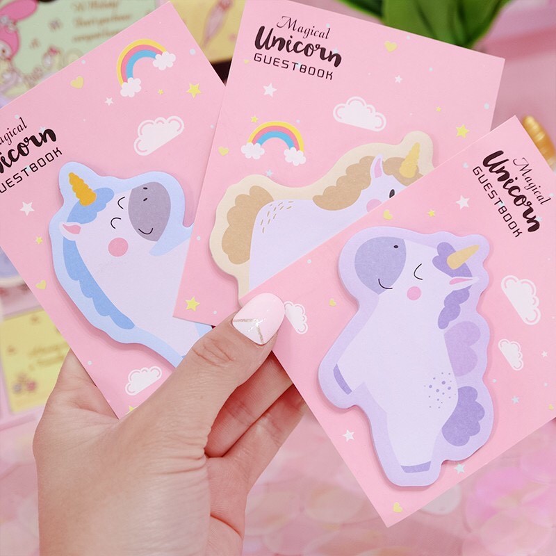 Tệp 30 giấy ghi chú UNICORN hoạt hình (GGC30)