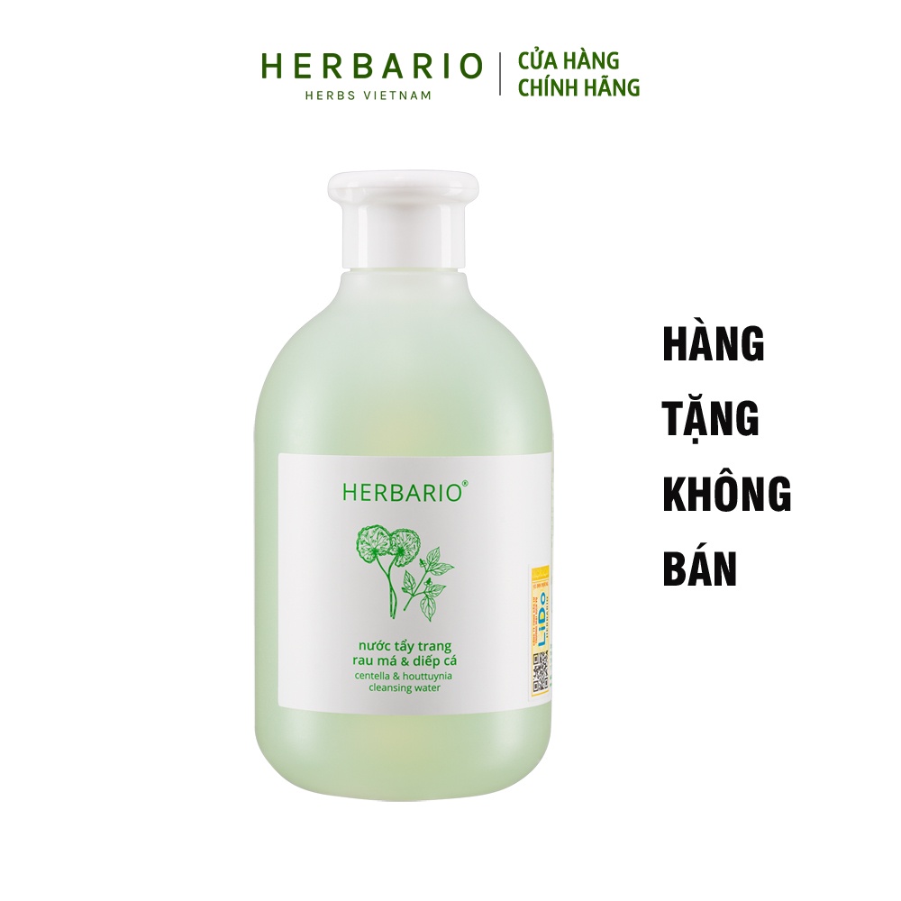 [HÀNG TẶNG KHÔNG BÁN] Nước tẩy trang Rau Má &amp; Diếp Cá Herbario 300ml thuần chay