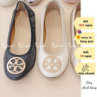 Giày búp bê da bò khoen tròn vàng - Thenysmile - Nava