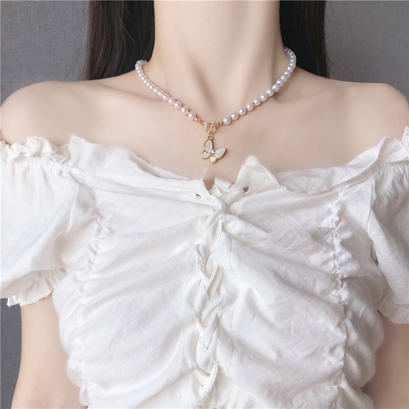 Dây chuyền/ vòng cổ hợp kim dây hạt nguyên dây phong cách Hàn Quốc