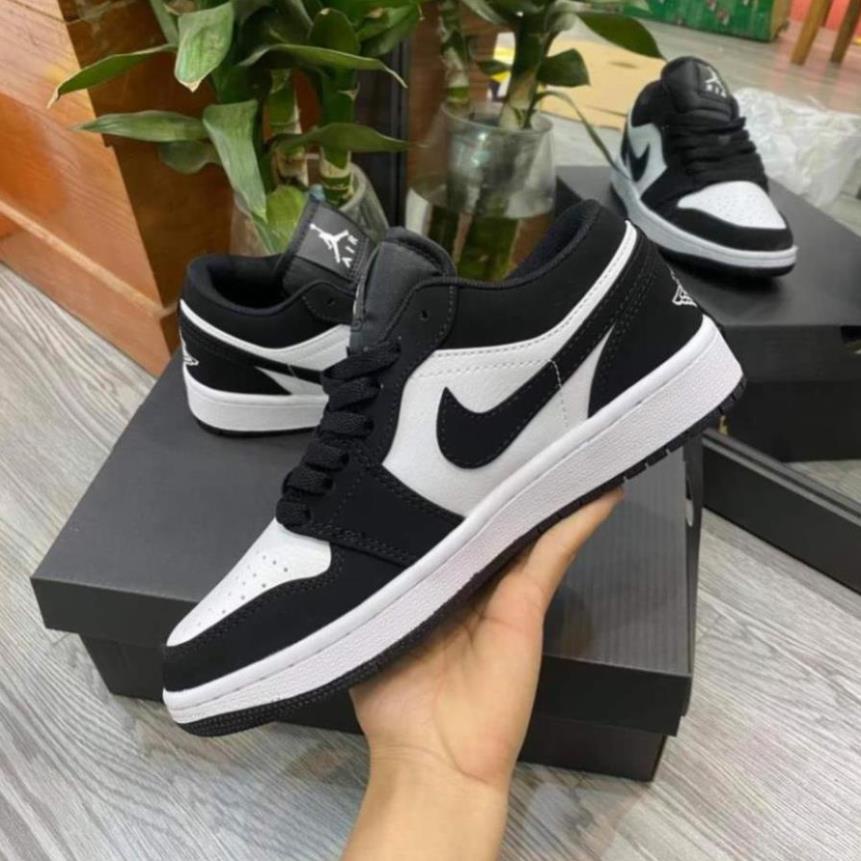 Giày thể thao Jordan 1 đen trắng cổ thấp, Giày JD low panda nam nữ siêu hot dễ phối đồ - Hàng chuẩn Full Box Bill -5RYNT