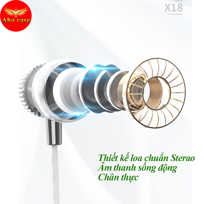 [Hàng Xịn Xò] Tai nghe X18 chính hãng Sd Design thiết kế phong cách thời thượng, nghe nhạc cực đã, chất âm chuẩn bass