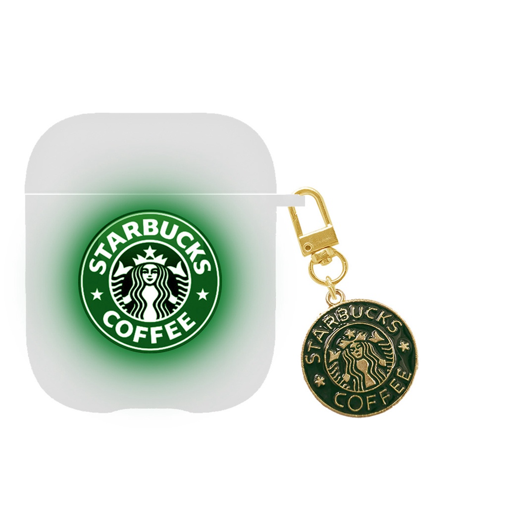 Vỏ Bảo Vệ Hộp Sạc Tai Nghe Airpods 1 2 3 Pro Bluetooth Không Dây Bằng TPU Mềm Mặt Nhám Hình Starbucks Chống Rơi Chống Bẩn