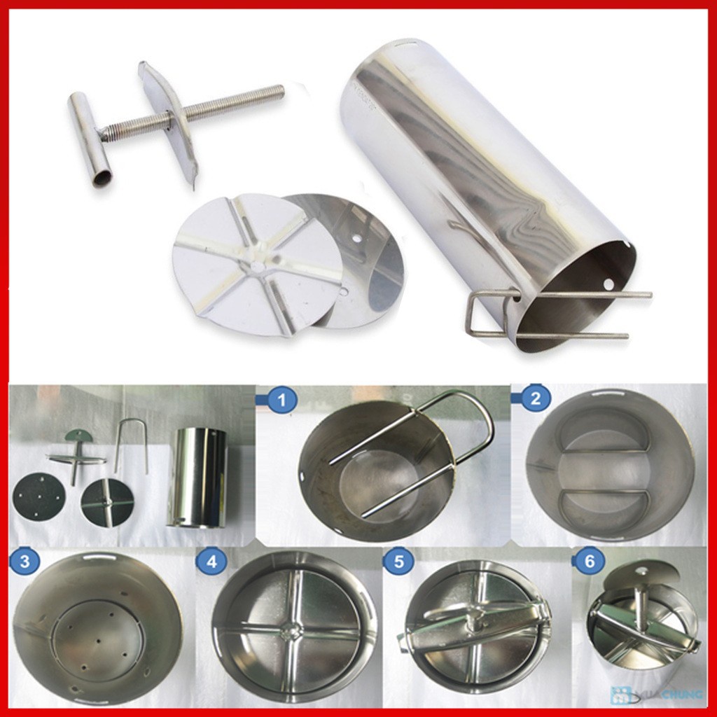 Khuôn Giò Inox Loại 1-2 Kg Làm Giò Lụa Giò Mỡ Cao Cấp Thiết Kế Mới