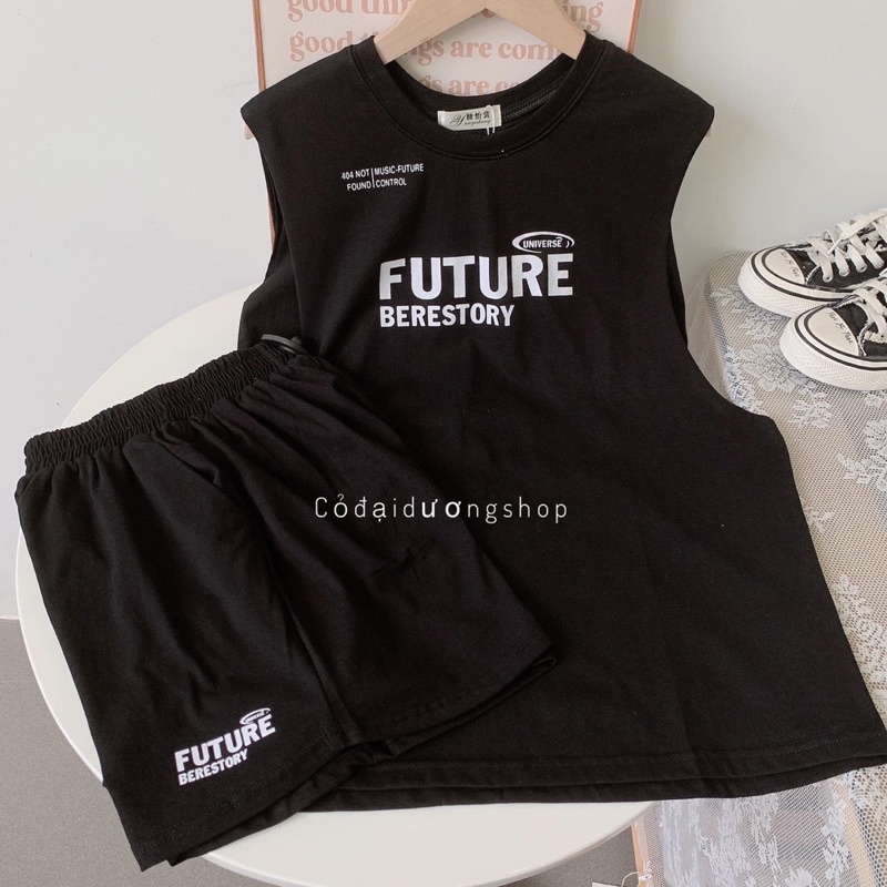 [Sale Sốc] Bộ Tanktop In Ngực FUTURE Kèm Áo Trong - Set Thể Thao 3 Lỗ Ulzzang Hot(video + ảnh thật)