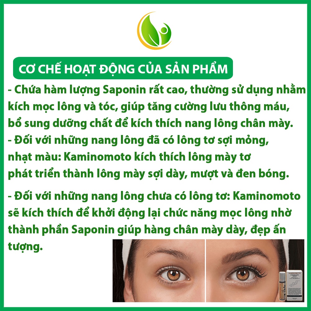 Serum kích thích mọc lông mày Kaminomoto Nhật Bản 10ml, thuốc mọc lông mày Kaminomoto cho nam nữ