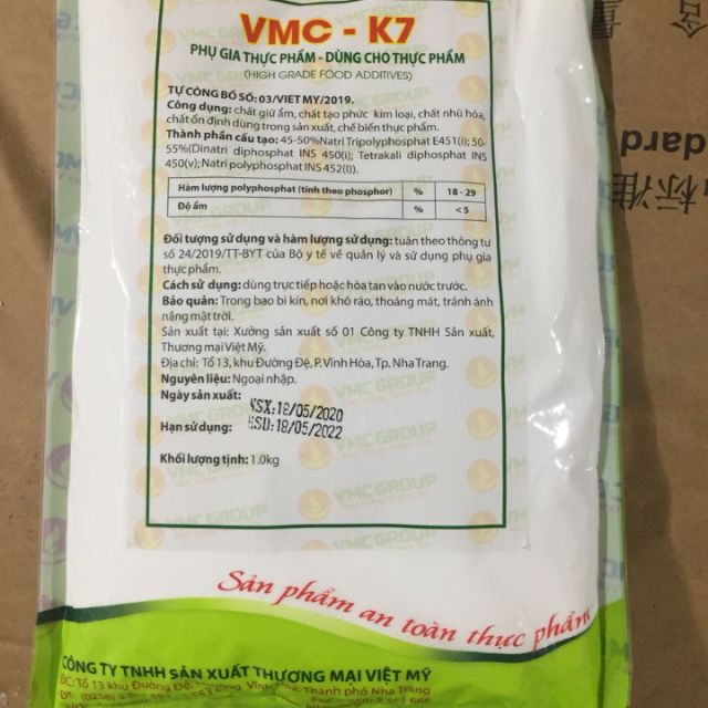 + Phụ Gia Tạo Giòn Dai VMC - K7