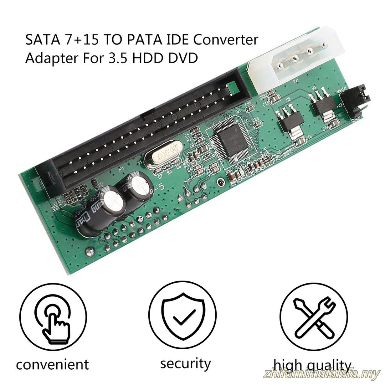 Đầu Chuyển Đổi Sata Sang Pata Ide 7 + 15 Pin 3.5 / 2.5 Sata Hdd Dvd