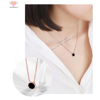 Dây chuyền titan 2 mặt trắng đen