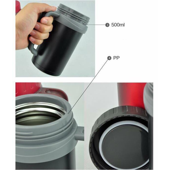 Ca giữ nhiệt Lock&Lock có tay cầm LHC9002 500ml