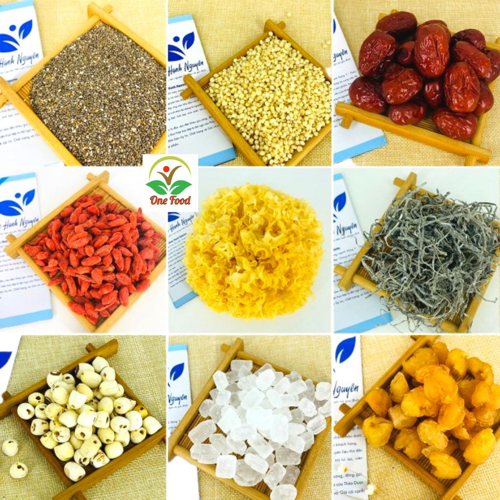 Sâm Bổ Lượng Onefood68, Chè Sâm Bổ Lượng Thượng Hạng Set Nguyên Liệu Nấu Chè Dưỡng Nhan, Chè Sâm Bổ Máu Đẹp Da 5-7 Ly