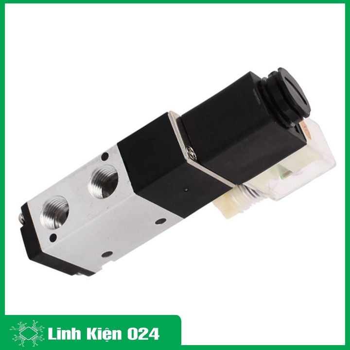 Van điện từ khí nén AIRTAC 3V210-08 đầu 3/2 3 cổng 2 vị trí, 1 đầu coil điện 220V