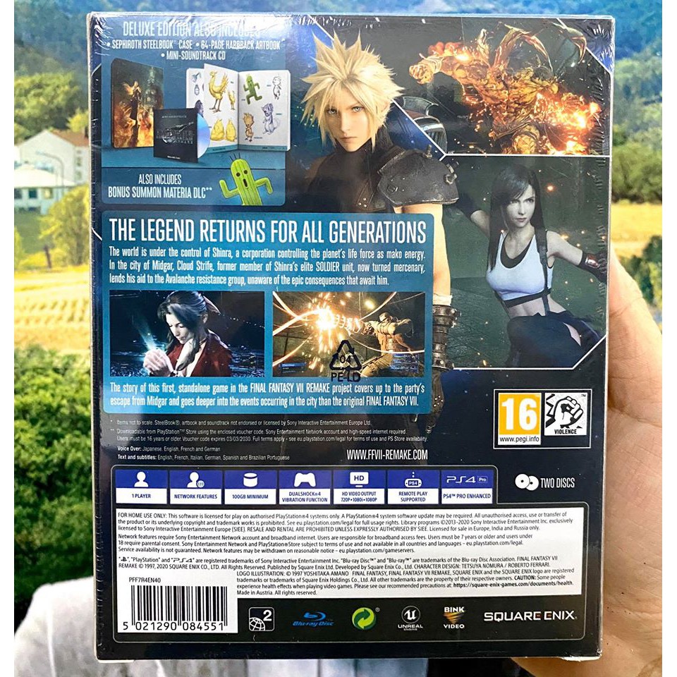 [Mã SKAMCLU9 giảm 10% đơn 100K] Đĩa Game PS4: Final Fantasy VII Remake Deluxe Edition