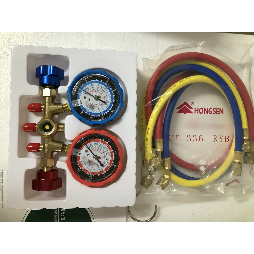 ĐỒNG HỒ SẠC GAS ĐÔI HONGSEN HS 536C + 3 DÂY