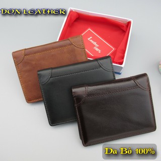 Ví Da Nam, Bóp Nam Da Bò Thật 100% Kiểu Dáng Đứng HQ ( BH-12 Tháng)